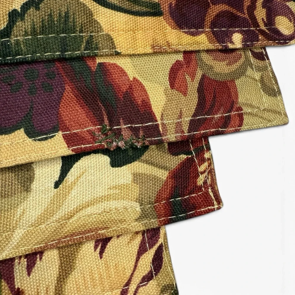 Vintage LRL Ralph Lauren Cliffwoods Tablecloth Napkins Placemats Floral Fruit